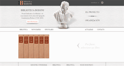 Desktop Screenshot of bibliotecabodoni.net